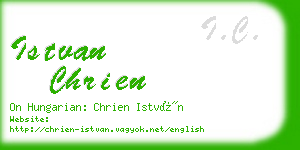 istvan chrien business card